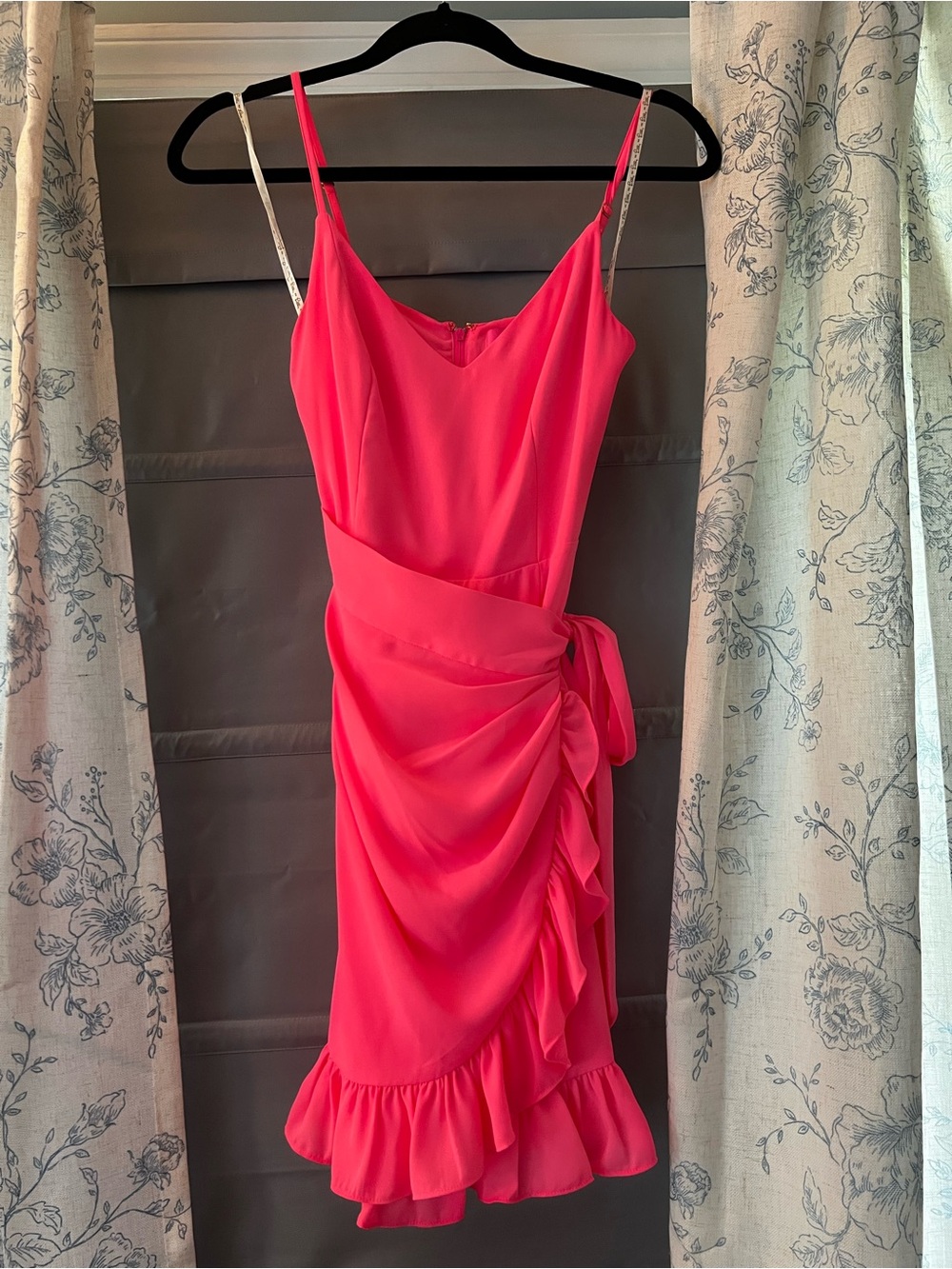 Lilly Pulitzer Hot Pink Ruffle-Trim Slip Dress - Picture 1 of 3